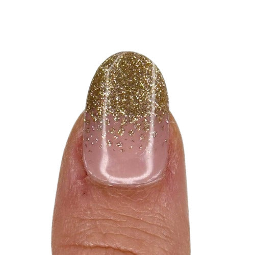 Transparenter Goldglitter